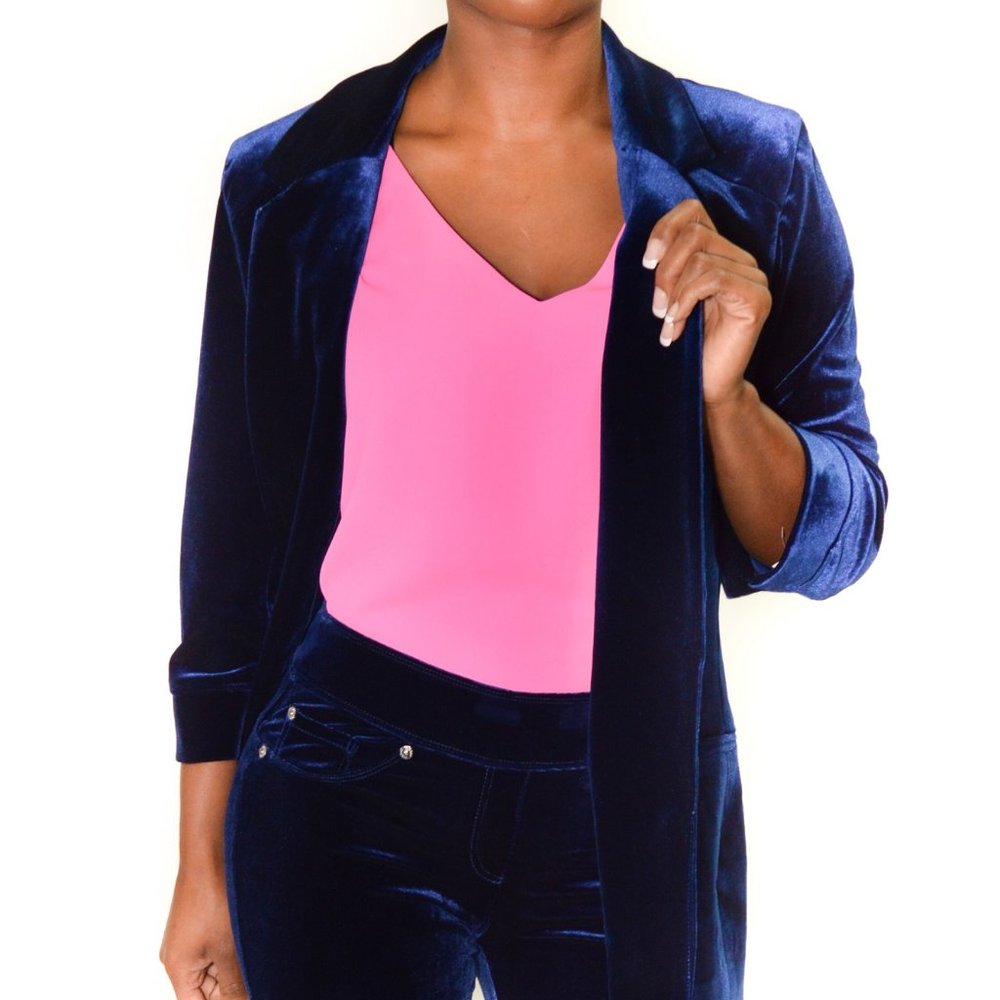 Blue Velvet Jacket - Picture 3 of 5